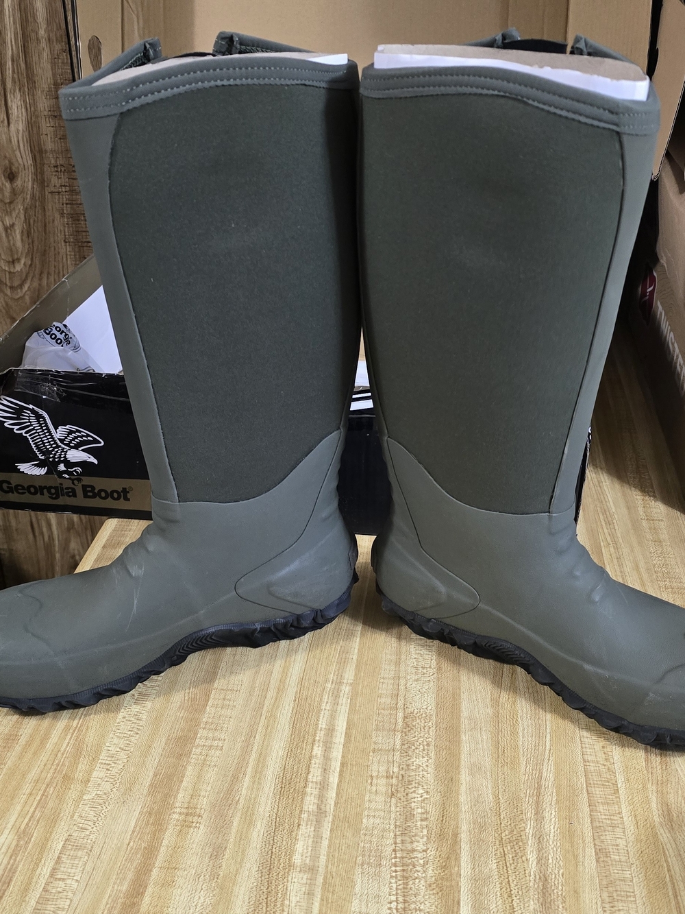 Georgia Boot Men's 9 M Olive Green Neoprene Waterproof Pull-On Boots NWT